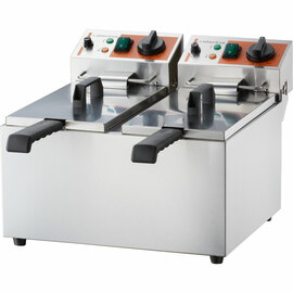 Doppel-Fritteuse CATERINA, 2x 8 Liter, 585x430x265 mm (BxTxH), 2x 3 kW 230 V Produktbild 2 S