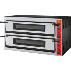 GGF Pizzaofen mit zwei Kammern für 12 Pizzen à 360 mm, Vollschamott, 18 kW, 1370 x 850 x 750 mm (BxTxH) Produktbild