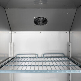 Edelstahl-Kühlschrank, GN 2/1, 680x810x2010 mm (BxTxH), 0,17 kW Produktbild 4 S