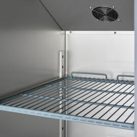 Edelstahl-Kühlschrank, GN 2/1, 680x810x2010 mm (BxTxH), 0,17 kW Produktbild 5 S