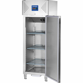 Edelstahl-Kühlschrank, GN 2/1, 680x810x2010 mm (BxTxH), 0,17 kW Produktbild 2 S