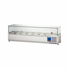 Starline Pizzakühlaufsatz mit Glasabdeckung, 6x GN 1/4 Produktbild
