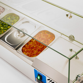 Starline Pizzakühlaufsatz mit Glasabdeckung, 6x GN 1/4 Produktbild 5 S