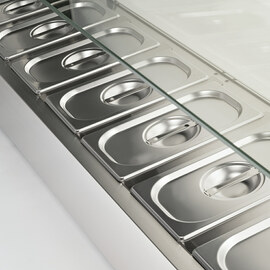 Starline Pizzakühlaufsatz mit Glasabdeckung, 8x GN1/4 Produktbild 6 S