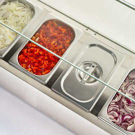 Starline Pizzakühlaufsatz mit Glasabdeckung, 8x GN1/4 Produktbild 7 S