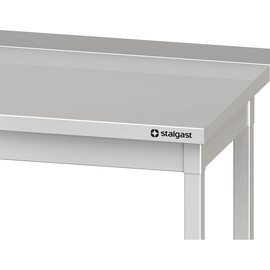 Arbeitstisch mit Grundboden, 400x700x850 mm, mit Aufkantung, verschweißt Produktbild 2 S
