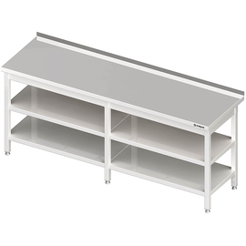 Arbeitstisch mit Grund- und Zwischenboden, 2000x700x850 mm, mit Aufkantung, verschweißt Produktbild