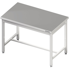 Zentralarbeitstisch mit mittiger Strebe, 900x800x850 mm, ohne Aufkantung, verschweißt Produktbild