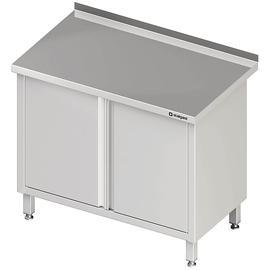 Arbeitsschrank mit Flügeltüren, 700x700x850 mm, mit Aufkantung, verschweißt Produktbild