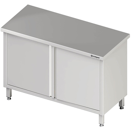 Durchreicheschrank mit Flügeltüren, 800x700x850 mm, ohne Aufkantung, verschweißt Produktbild