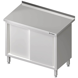 Arbeitsschrank mit Schiebetüren, 800x700x850 mm, mit Aufkantung, verschweißt Produktbild