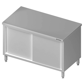 Durchreicheschrank mit Schiebetüren, 1800x600x850 mm, ohne Aufkantung, verschweißt Produktbild