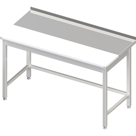 Arbeitstisch ohne Grundboden, 800x700x850 mm, mit bündig eingelassener PE-Schneideplatte, mit Aufkantung, verschweißt Produktbild