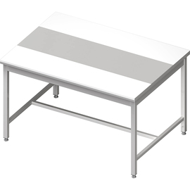 Zentralarbeitstisch mit mittiger Strebe, 1900x1200x850 mm, zwei bündig eingelassene PE-Schneidplatten, ohne Aufkantung, verschweißt Produktbild