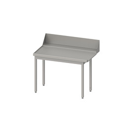 Ablauftisch "PRO", Korbführung mit Gefälle, ohne Grundboden 1800x750x880 mm, Anbauseite links, mit Aufkantung 200 mm, verschweißt Produktbild