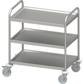 Servierwagen "PRO" mit drei Böden 900x600x950 mm, verschweißt Produktbild