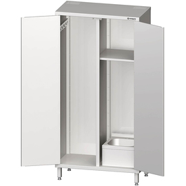 Hochschrank mit Spülbecken für Reinigungsutensilien, 1000x500x2000 mm, verschweißt Produktbild