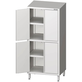 Hochschrank mit Flügeltüren, 1200x700x1800 mm, mit zwei Schrankräumen, verschweißt Produktbild