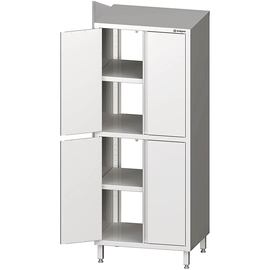 Durchreiche-Hochschrank mit Flügeltüren, 700x600x2000 mm, mit zwei Schrankräumen, verschweißt Produktbild