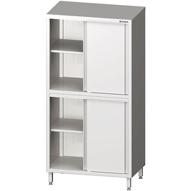 Hochschrank mit Schiebetüren, 800x700x2000 mm, mit zwei Schrankräumen, verschweißt Produktbild