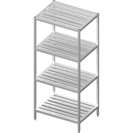 Regal mit Gitterrost-Böden, 600x700x1800 mm, verschweißt Produktbild