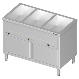 Bain-Marie Standgerät mit geschlossenem Unterbau und separaten Becken,  für 2x GN1/760x600x850 mm Produktbild