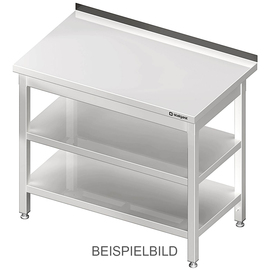 Arbeitstisch mit Grund- und Zwischenboden, 400x700x850 mm, ohne Aufkantung, verschweißt Produktbild