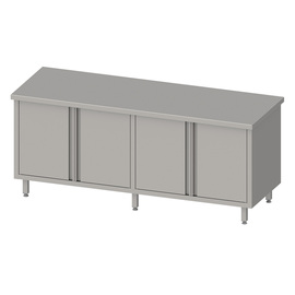 Arbeitsschrank mit Flügeltüren 2000x700x850 mm, ohne Aufkantung, verschweißt Produktbild