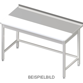 Arbeitstisch ohne Grundboden, 1200x600x850 mm, mit bündig eingelassener PE-Schneideplatte, ohne Aufkantung, verschweißt Produktbild