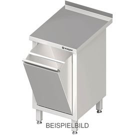 Arbeitsschrank mit Abfallkipper, 450x600x850 mm, ohne Aufkantung, verschweißt Produktbild