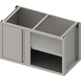 Eckunterschrank Boxversion 2.0 mit Flügeltür, Teil 1/2 für 540 mm Anbautiefe, Sockelbau, 1100x540x660 mm Produktbild