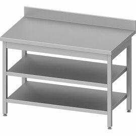 Arbeitstisch ECO AT 63 mit Zwischenboden | Aufkantung | 600 mm x 600 mm | Selbstmontage Produktbild