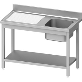 Spültisch ECO ST 61 Abtropffläche links | gerillt | 1 Becken | 1000 mm x 600 mm H 850 mm | Selbstmontage Produktbild
