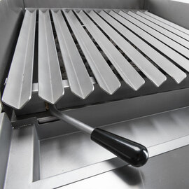 Gas-Lavastein-Grill als Standgerät, Serie 700 ND mit V-Rost, 400x700x850 mm Produktbild 4 S