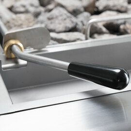 Gas-Lavastein-Grill als Standgerät, Serie 700 ND mit V-Rost, 400x700x850 mm Produktbild 2 S