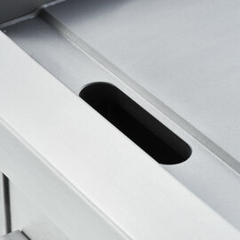 Verchromte Elektro-Griddleplatte als Tischgerät, 800x700 mm, glatte Grillfläche, Serie 700 ND Produktbild 5 S