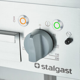 Elektro-Griddleplatte als Standgerät - gerillt, Unterbau offen, 800 x 700 x 850 mm (BxTxH) Produktbild 2 S