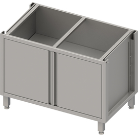 Unterschrank Boxversion 2.0, für Beine/Sockelrahmen, mit Flügeltüren 800x640x660 mm Produktbild