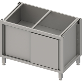 Unterschrank Boxversion 2.0, für Beine/Sockelrahmen, mit Schiebetüren 800x640x660 mm Produktbild