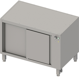 Durchreiche-Wärmeunterschrank Boxversion 2.0, für Beine/Sockelrahmen, mit Schiebetüren 1200x540x660 mm Produktbild