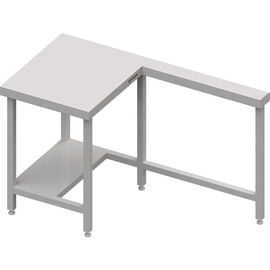 Kassenstation mit Arbeitsfläche links 1400x750x880 mm Edelstahlarbeitsplatte Produktbild