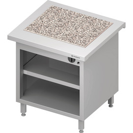 Warmausgabe "Free Flow" mit einer Wärmeplatte aus Granit und offenem Unterschrank 1465x750x880 mm, Edelstahlabdeckung Produktbild