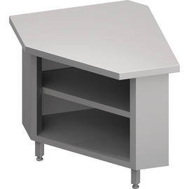 Inneneckmodul 90° "Free Flow" mit offenem Unterschrank 785x785x880 mm, Edelstahldeckplatte Produktbild