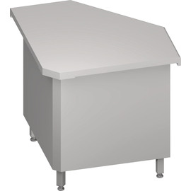 Inneneckmodul 90° "Free Flow" mit geschlossenem Unterschrank 785x785x880 mm, Edelstahldeckplatte Produktbild