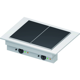Glaskeramik-Wärmeplatte "Drop-In" 2xGN 1/1 830x620x270 mm  Edelstahlabdeckung Produktbild