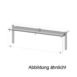 Glas-Aufsatzbord "Cube" mit geschlossener Front 1456x450x460 Produktbild
