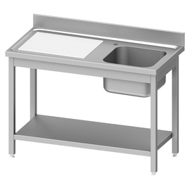 Spültisch ECO ST 61 Abtropffläche links | gerillt | 1 Becken | 1000 mm x 600 mm H 850 mm | Selbstmontage Produktbild