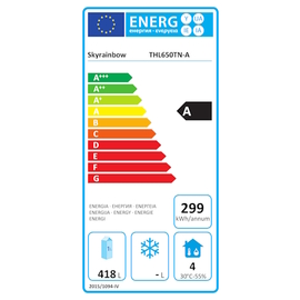 Edelstahlkühlschrank THL650TN-A | Edelstahl | 610 ltr Produktbild 1 L