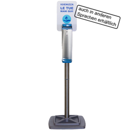 Desinfektionsmittelspender SD1A-GOM Standmodell Armhebel 400 mm x 400 mm H 1710 mm Produktbild