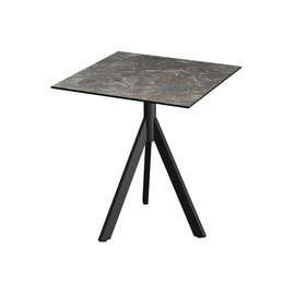 Terrassentisch TRIPOD klappbar schwarz | Galaxy Marble 700 mm x 700 mm H 740 mm Produktbild